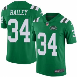 Mens Nike New York Jets #34 Dion Bailey Limited Green Rush NFL Jersey