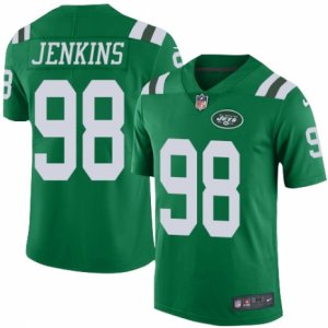 Mens Nike New York Jets #98 Jarvis Jenkins Limited Green Rush NFL Jersey