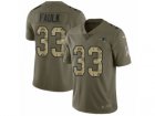 Men Nike New England Patriots #33 Kevin Faulk Limited Olive Camo 2017 Salute to Service NFL Jersey