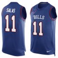 Mens Nike Buffalo Bills #11 Greg Salas Limited Royal Blue Player Name & Number Tank Top NFL Jersey