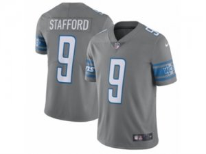 Detroit Lions #9 Matthew Stafford Nike Steel 2017 Color Rush Limited Jersey