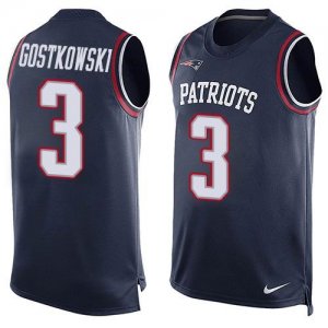 Nike New England Patriots #3 Stephen Gostkowski Navy Blue Team Color Men Stitched NFL Limited Tank Top Jersey