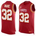 Mens Nike Kansas City Chiefs #32 Spencer Ware Limited Red Player Name & Number Tank Top NFL Jersey