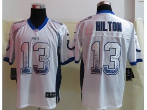 Nike Indianapolis Colts #13 Hilton White Jerseys(Drift Fashion Elite)