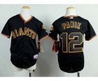 Youth mlb jerseys san francisco giants #12 panik black