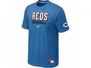 Cincinnati Reds light Blue Nike Short Sleeve Practice T-Shirt