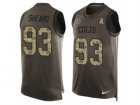 Mens Nike Indianapolis Colts #93 Jabaal Sheard Limited Green Salute to Service Tank Top NFL Jersey
