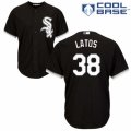 Men's Majestic Chicago White Sox #38 Mat Latos Replica Black Alternate Home Cool Base MLB Jersey