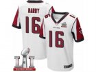 Mens Nike Atlanta Falcons #16 Justin Hardy Elite White Super Bowl LI 51 NFL Jersey