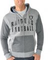 Oakland Raiders G III Sports by Carl Banks Safety Tri Blend Full Zip Hoodie