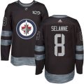 Winnipeg Jets #8 Teemu Selanne Black 1917-2017 100th Anniversary Stitched NHL Jersey