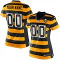 Womens Nike Pittsburgh Steelers Customized Elite Yellow Black Alternate 80TH Anniversary Throwback NFL Jersey