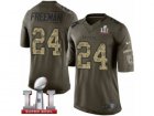 Youth Nike Atlanta Falcons #24 Devonta Freeman Limited Green Salute to Service Super Bowl LI 51 NFL Jersey