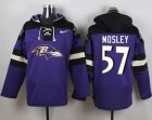 Nike Baltimore Ravens #57 C.J. Mosley Purple Player Pullover Hoodie