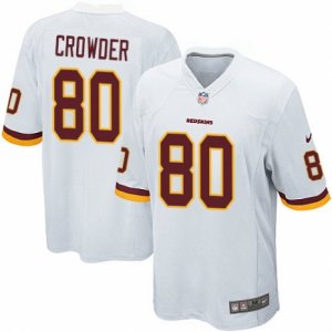 Mens Nike Washington Redskins #80 Jamison Crowder Game White NFL Jersey