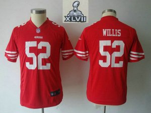 2013 Super Bowl XLVII Youth NEW San Francisco 49ers 52 Willis Red Youth NEW nfl Jerseys
