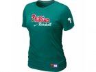 women Philadelphia Phillies Nike L.Green Short Sleeve Practice T-Shirt