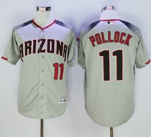 Arizona Diamondbacks #11 A. J. Pollock Gray Brick New Cool Base Stitched Baseball Jersey