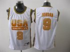 nba chicago bulls #9 jordan white[usa orange number]