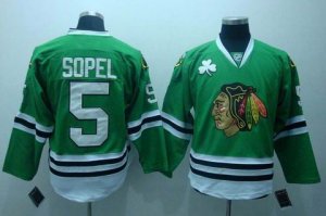 nhl chicago blackhawks #5 sopel green