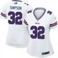 Women Nike Buffalo Bills #32 O. J. Simpson White Stitched NFL Elite Jersey