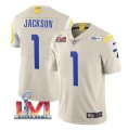 Nike Rams #1 Desean Jackson Bone 2022 Super Bowl LVI Vapor Limited Jersey