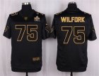 Nike Houston Texans #75 Vince Wilfork Black Pro Line Gold Collection Jersey(Elite)