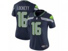 Women Nike Seattle Seahawks #16 Tyler Lockett Vapor Untouchable Limited Steel Blue Team Color NFL Jersey