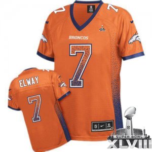 2014 super bowl xlvii nike women nfl jerseys denver broncos #7 john elway orange[drift fashion]