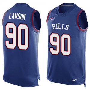 Mens Nike Buffalo Bills #90 Shaq Lawson Limited Royal Blue Player Name & Number Tank Top NFL Jersey