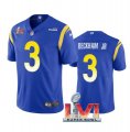 Nike Rams #3 Odell Beckham Jr. Royal 2022 Super Bowl LVI Vapor Limited Jersey