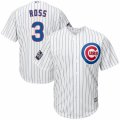 Youth Majestic Chicago Cubs #3 David Ross Authentic White Home 2016 World Series Bound Cool Base MLB Jersey