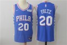Mens Philadelphia 76ers #20 Markelle Fultz Blue Nike Jersey