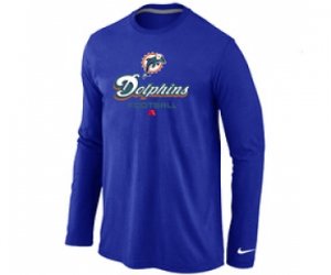 NIKE Miami Dolphins Critical Victory Long Sleeve T-Shirt Blue