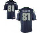 Men's Nike Seattle Seahawks #81 Nick Vannett Game Blue Team Color NFL Jersey