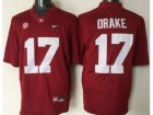 NCAA Alabama Crimson Tide #17 Kenyan Drake Red 2016 National Championship Stitched Jersey