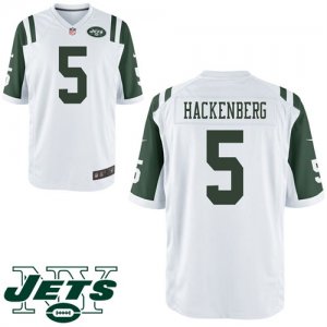 New York Jets #5 Christian Hackenberg White Game Jersey