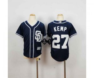 Youth mlb jerseys san diego padres #27 kemp blue[sd]