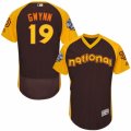 Men's Majestic San Diego Padres #19 Tony Gwynn Brown 2016 All-Star National League BP Authentic Collection Flex Base MLB Jersey