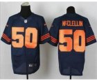 Nike jerseys chicago bears #50 mcclellin blue[Elite][number orange][mcclellin]