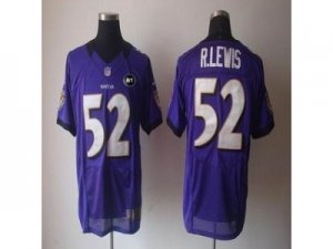 Nike Baltimore Ravens #52 Ray Lewis purple jerseys[Elite Art Patch]