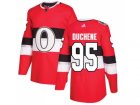 Men Adidas Ottawa Senators #95 Matt Duchene Red Authentic 2017 100 Classic Stitched NHL Jersey