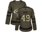 Women Adidas Carolina Hurricanes #49 Victor Rask Green Salute to Service Stitched NHL Jersey