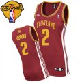 Women's Adidas Cleveland Cavaliers #2 Kyrie Irving Swingman Wine Red Road 2016 The Finals Patch NBA Jersey