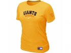 Women San Francisco Giants Nike Yellow Short Sleeve Practice T-Shirt