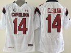 NCAA South Carolina Gamecock #14 C.shaw white Jerseys