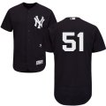 2016 Men's New York Yankees #51 Bernie Williams Majestic Navy Flexbase Authentic Collection Player Jersey