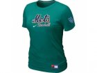 women New York Mets Nike L.Green Short Sleeve Practice T-Shirt