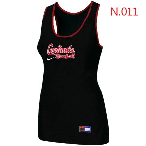 Nike St.Louis Cardinals Tri-Blend Racerback stretch Tank Top Black