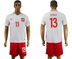 Poland #13 Rybus Home Soccer Country Jersey